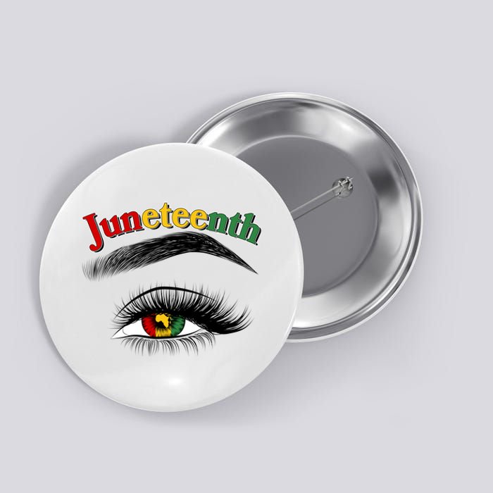 Juneteenth African American Woman Eye Button