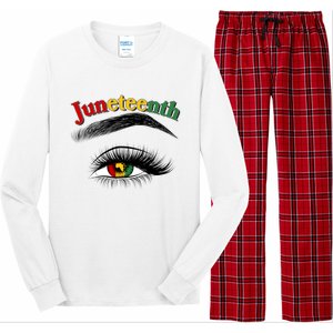 Juneteenth African American Woman Eye Long Sleeve Pajama Set