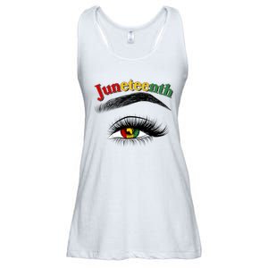 Juneteenth African American Woman Eye Ladies Essential Flowy Tank