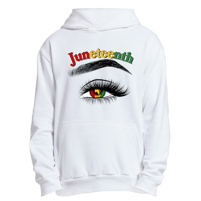 Juneteenth African American Woman Eye Urban Pullover Hoodie