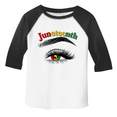 Juneteenth African American Woman Eye Toddler Fine Jersey T-Shirt
