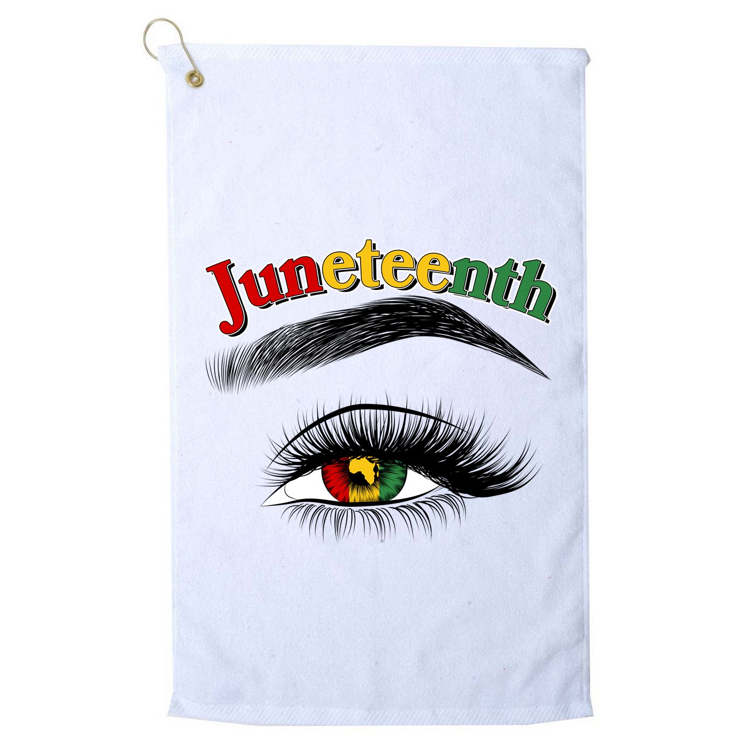 Juneteenth African American Woman Eye Golf Towel