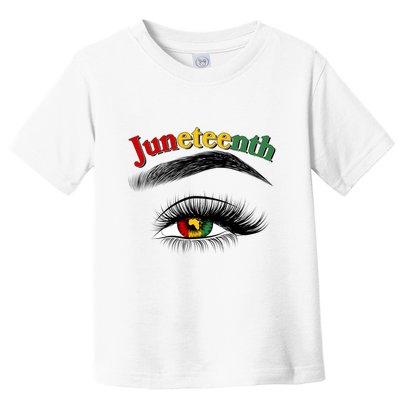 Juneteenth African American Woman Eye Toddler T-Shirt