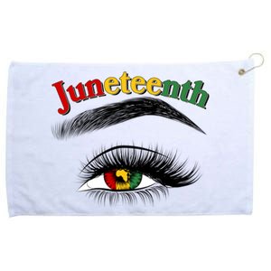 Juneteenth African American Woman Eye Grommeted Golf Towel