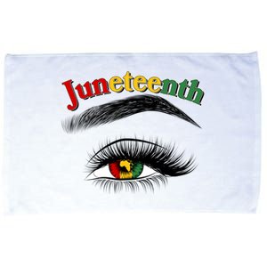 Juneteenth African American Woman Eye Microfiber Hand Towel