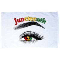 Juneteenth African American Woman Eye Microfiber Hand Towel