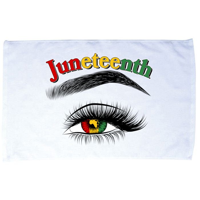 Juneteenth African American Woman Eye Microfiber Hand Towel