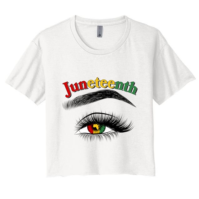 Juneteenth African American Woman Eye Crop Top