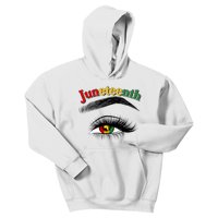 Juneteenth African American Woman Eye Kids Hoodie