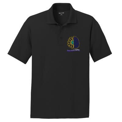 Juvenile Arthritis Awareness Month Sunflower Blue Ribbon Gift PosiCharge RacerMesh Polo