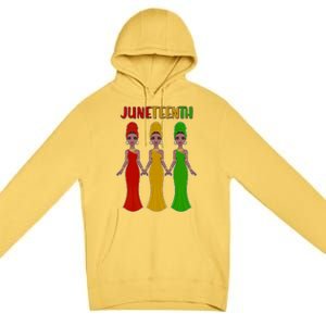 Juneteen African American Black Women Premium Pullover Hoodie