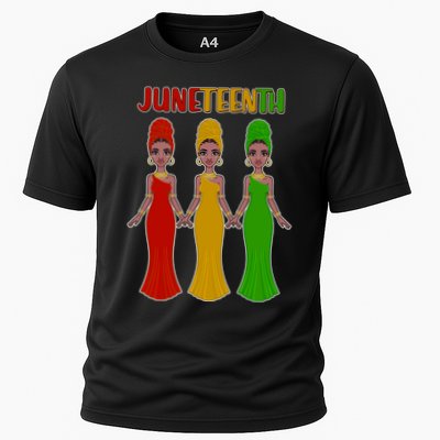 Juneteen African American Black Women Cooling Performance Crew T-Shirt