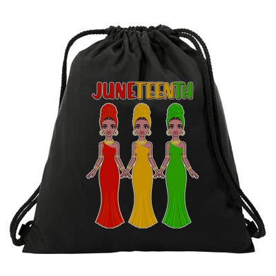 Juneteen African American Black Women Drawstring Bag