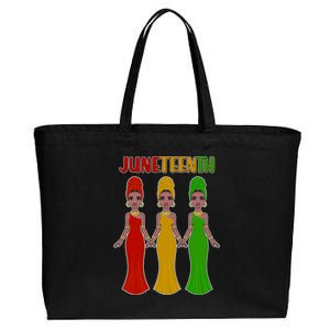 Juneteen African American Black Women Cotton Canvas Jumbo Tote