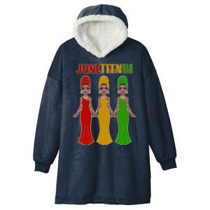 Juneteen African American Black Women Hooded Wearable Blanket