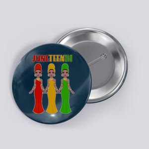 Juneteen African American Black Women Button