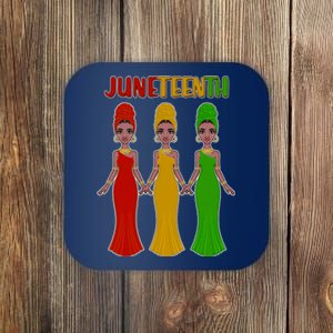 Juneteen African American Black Women Coaster