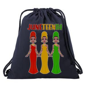 Juneteen African American Black Women Drawstring Bag