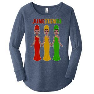 Juneteen African American Black Women Women's Perfect Tri Tunic Long Sleeve Shirt