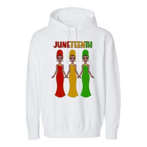 Juneteen African American Black Women Garment-Dyed Fleece Hoodie