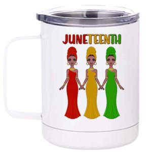 Juneteen African American Black Women 12 oz Stainless Steel Tumbler Cup