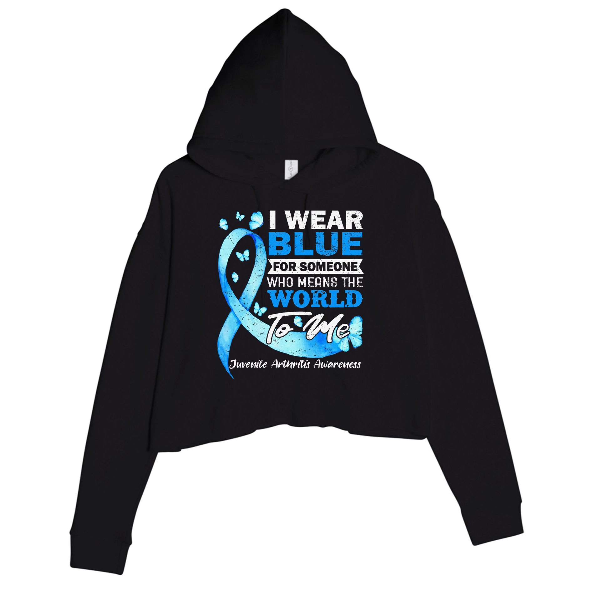 Juvenile Arthritis Awareness Crop Fleece Hoodie