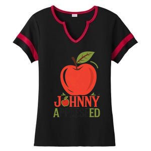 Johnny Appleseed Apple Day Sept 26 Orchard Nursery Ladies Halftime Notch Neck Tee