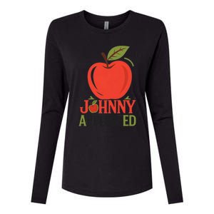 Johnny Appleseed Apple Day Sept 26 Orchard Nursery Womens Cotton Relaxed Long Sleeve T-Shirt