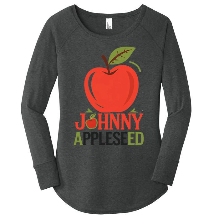 Johnny Appleseed Apple Day Sept 26 Orchard Nursery Women's Perfect Tri Tunic Long Sleeve Shirt