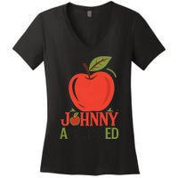 Johnny Appleseed Apple Day Sept 26 Orchard Nursery Women's V-Neck T-Shirt