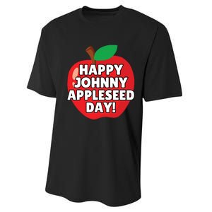 Johnny Appleseed Apple Day Sept 26 Orchard Nursery Performance Sprint T-Shirt