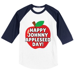 Johnny Appleseed Apple Day Sept 26 Orchard Nursery Baseball Sleeve Shirt