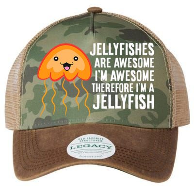 Jellyfishes Are Awesome Im Awesome Im A Jellyfish Legacy Tie Dye Trucker Hat