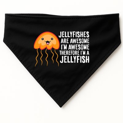 Jellyfishes Are Awesome Im Awesome Im A Jellyfish USA-Made Doggie Bandana