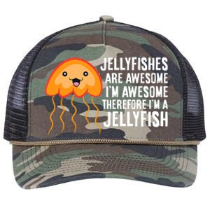 Jellyfishes Are Awesome Im Awesome Im A Jellyfish Retro Rope Trucker Hat Cap