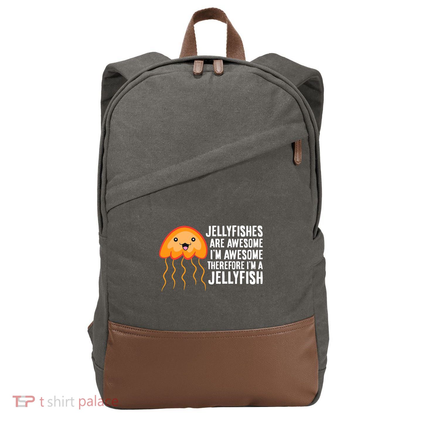 Jellyfishes Are Awesome Im Awesome Im A Jellyfish Cotton Canvas Backpack