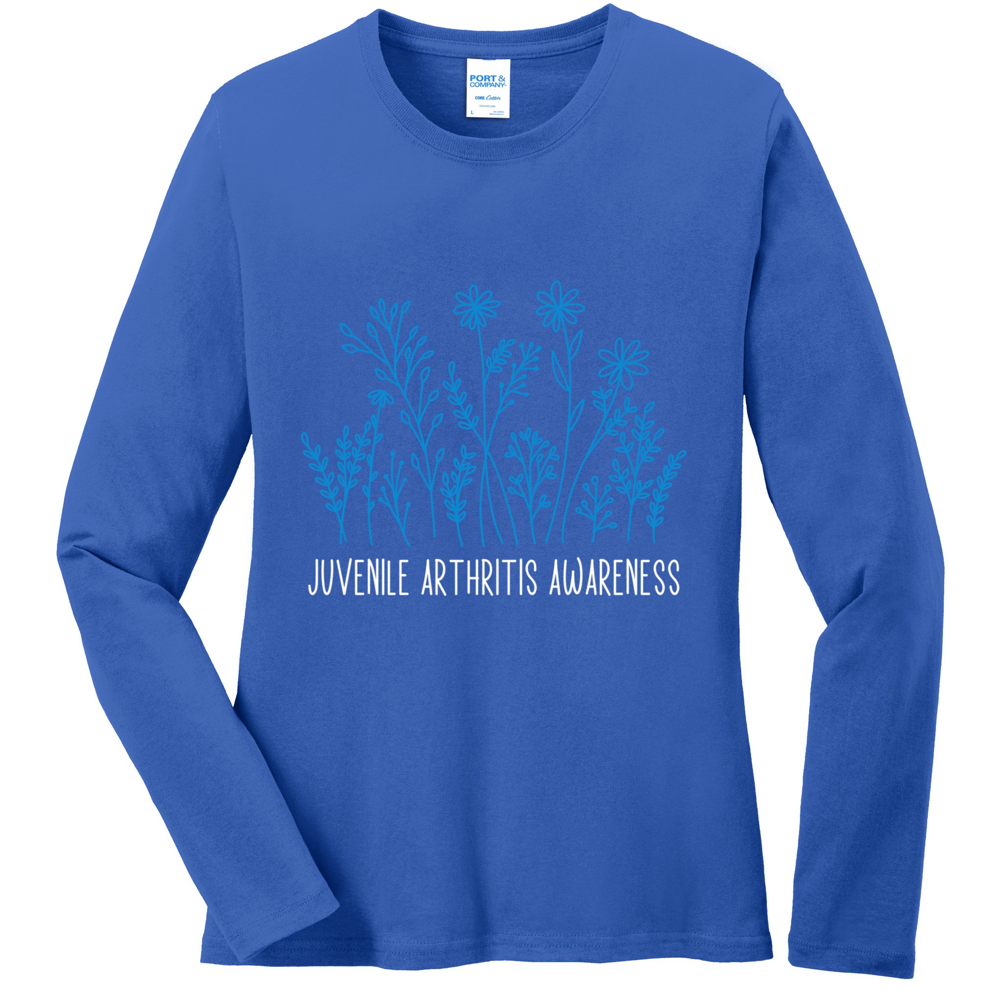 Juvenile Arthritis Awareness Family Support Matching Gift Ladies Long Sleeve Shirt