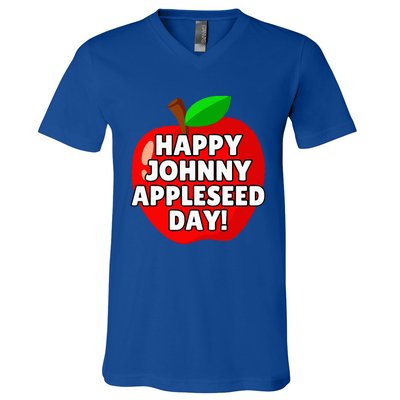 Johnny Appleseed Apple Day V-Neck T-Shirt