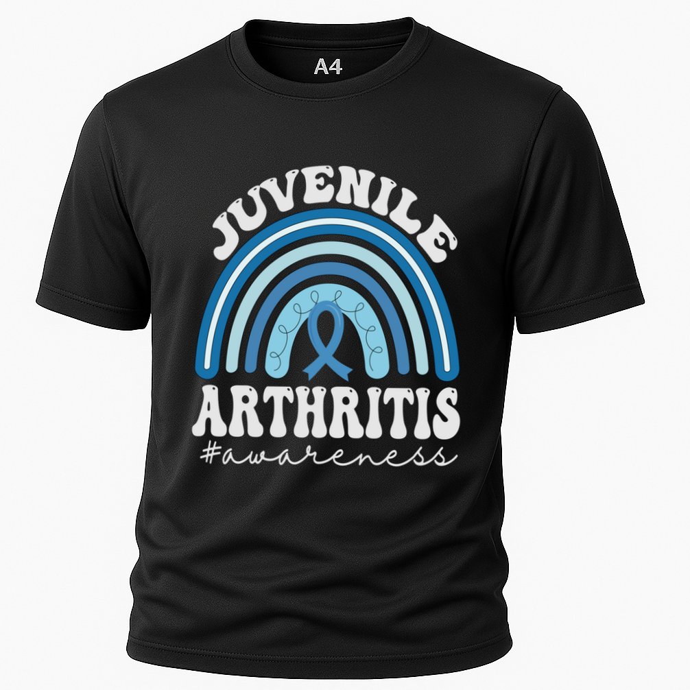 Juvenile Arthritis Awareness Month Blue Rainbow Ribbon Gift Cooling Performance Crew T-Shirt