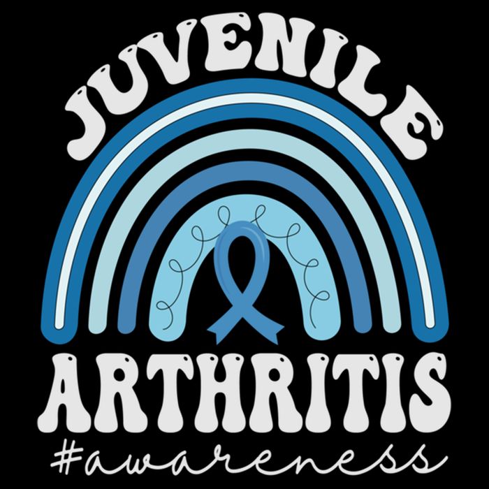 Juvenile Arthritis Awareness Month Blue Rainbow Ribbon Gift Drawstring Bag