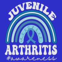 Juvenile Arthritis Awareness Month Blue Rainbow Ribbon Gift 16 in Basic Backpack