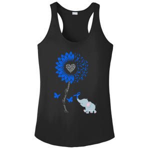 Juvenile Arthritis Awareness Sunflower Elephant Butterfly Gift Ladies PosiCharge Competitor Racerback Tank