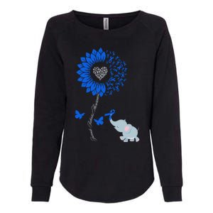 Juvenile Arthritis Awareness Sunflower Elephant Butterfly Gift Womens California Wash Sweatshirt