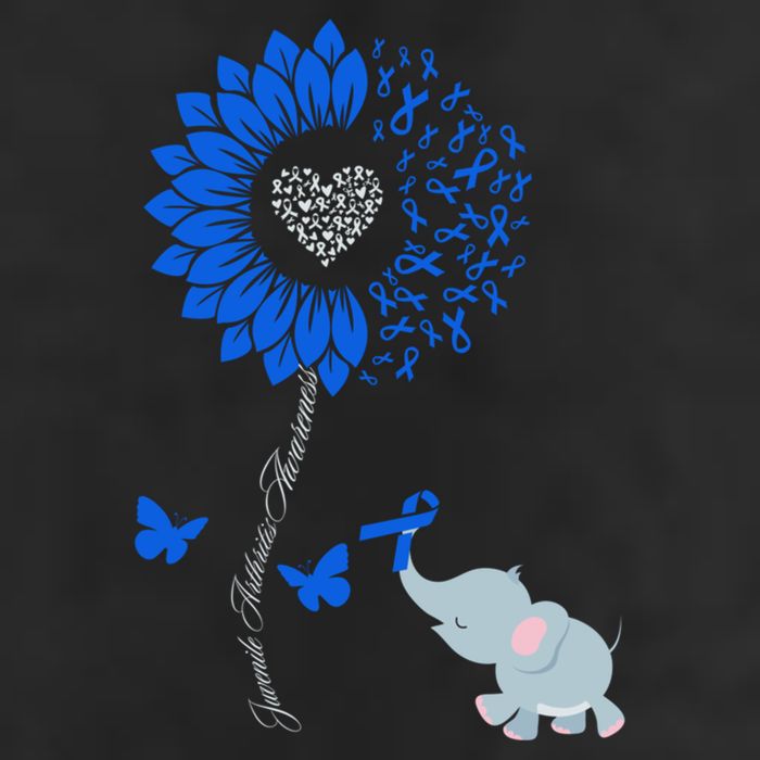Juvenile Arthritis Awareness Sunflower Elephant Butterfly Gift Hat