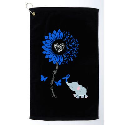 Juvenile Arthritis Awareness Sunflower Elephant Butterfly Gift Golf Towel
