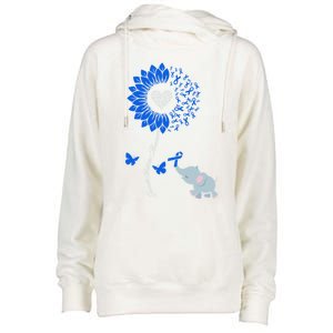 Juvenile Arthritis Awareness Sunflower Elephant Butterfly Gift Womens Funnel Neck Pullover Hood