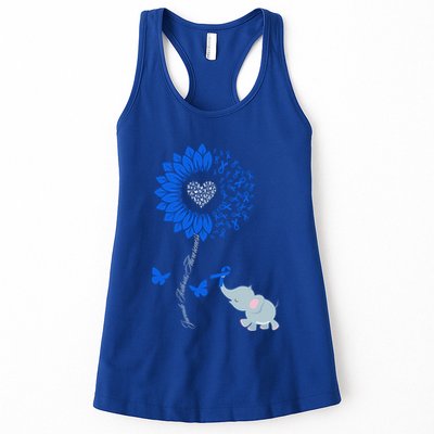 Juvenile Arthritis Awareness Sunflower Elephant Butterfly Gift Womens Tank Top