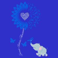 Juvenile Arthritis Awareness Sunflower Elephant Butterfly Gift Zip Tote Bag