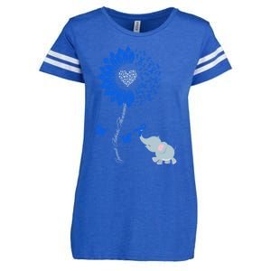 Juvenile Arthritis Awareness Sunflower Elephant Butterfly Gift Enza Ladies Jersey Football T-Shirt