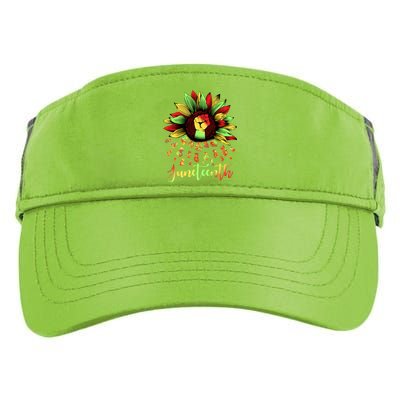 Juneteenth African American Sunflower Black History Freedom Great Gift Adult Drive Performance Visor